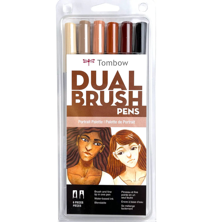 Portrait- Dual Brush Pen Pack -6 pens