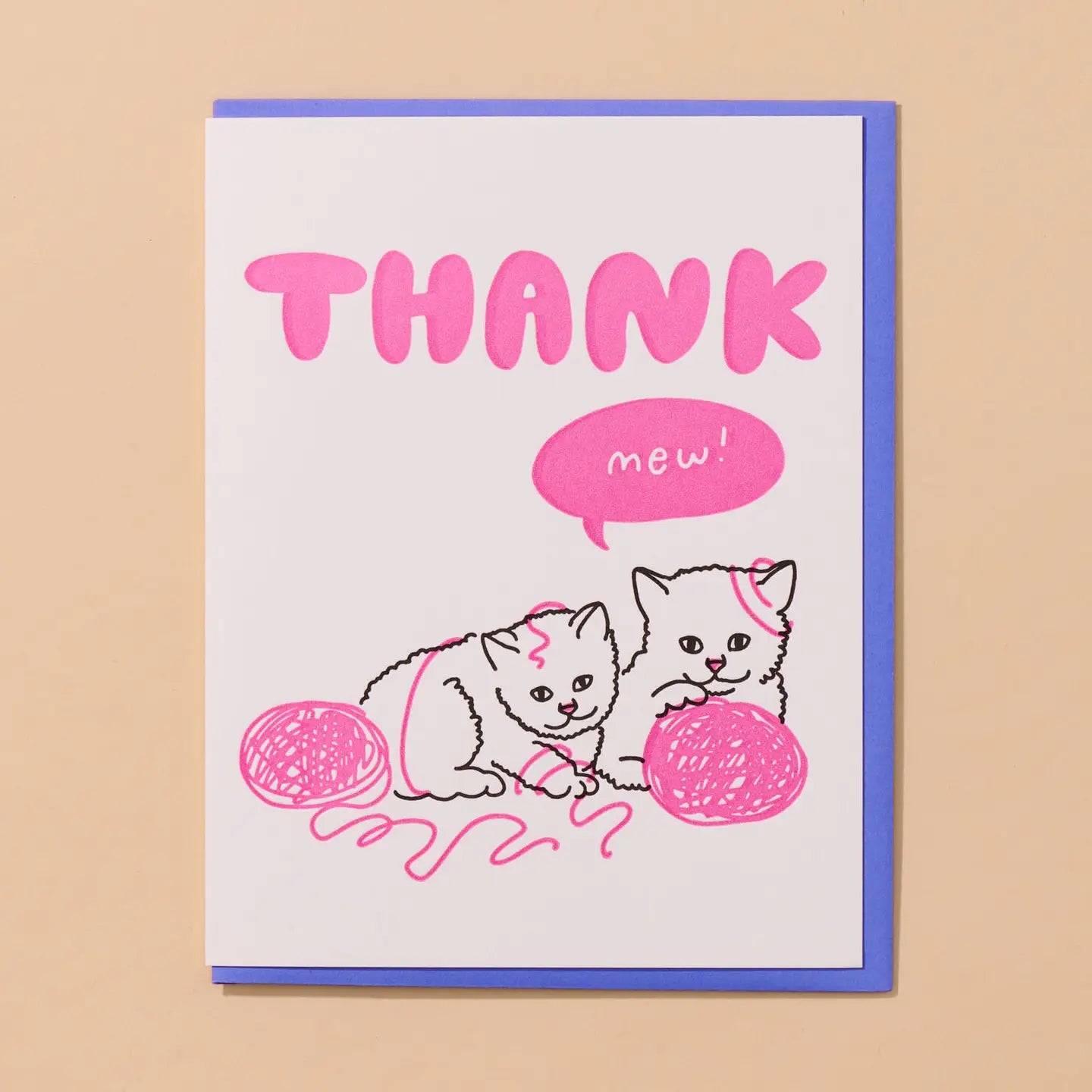 Thank Mew Greeting Card - And Here We Are
