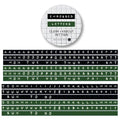 Embossed Letters Kiss Cut PET Tape - Black and Green