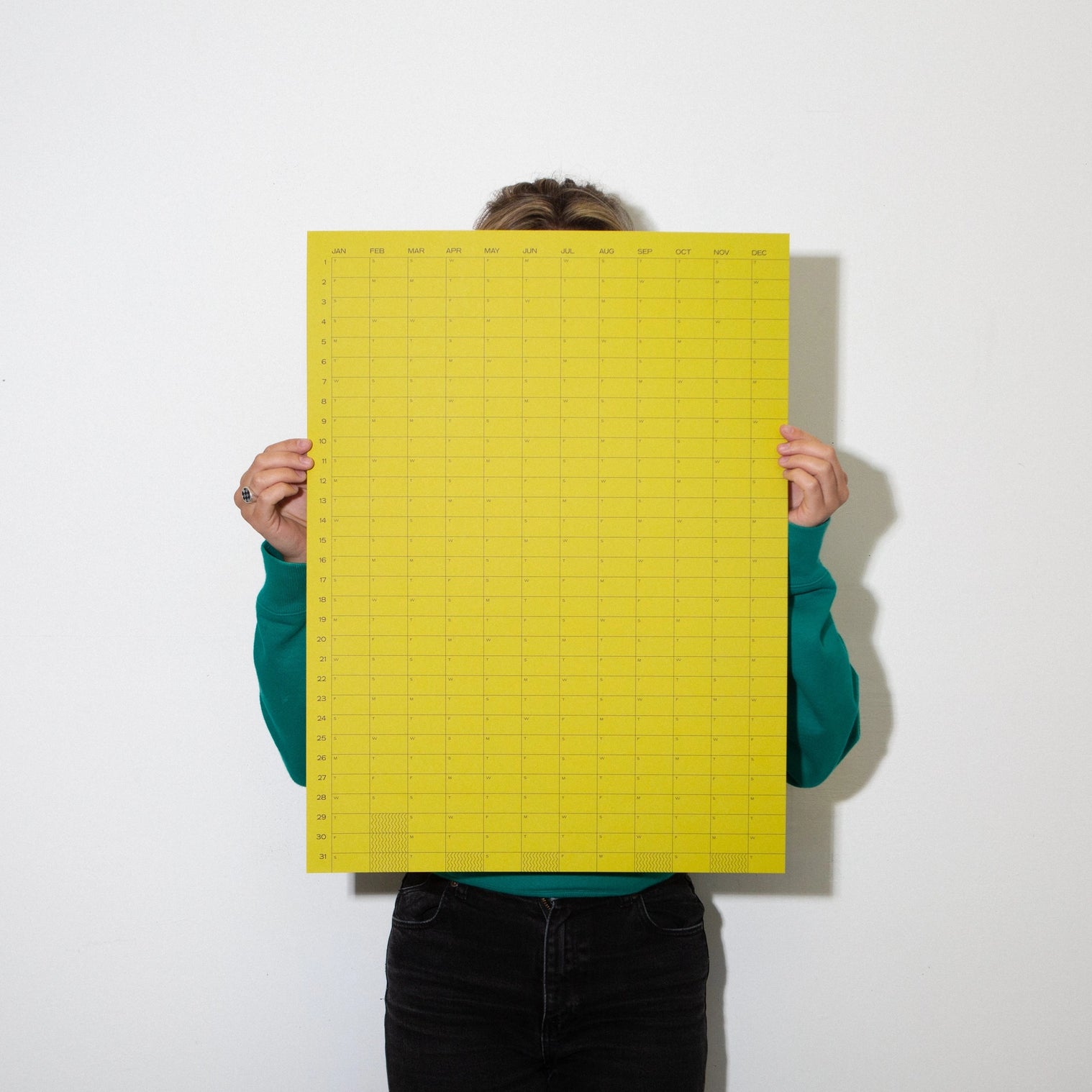 2026 Yearly Wall Calendar | Chartreuse