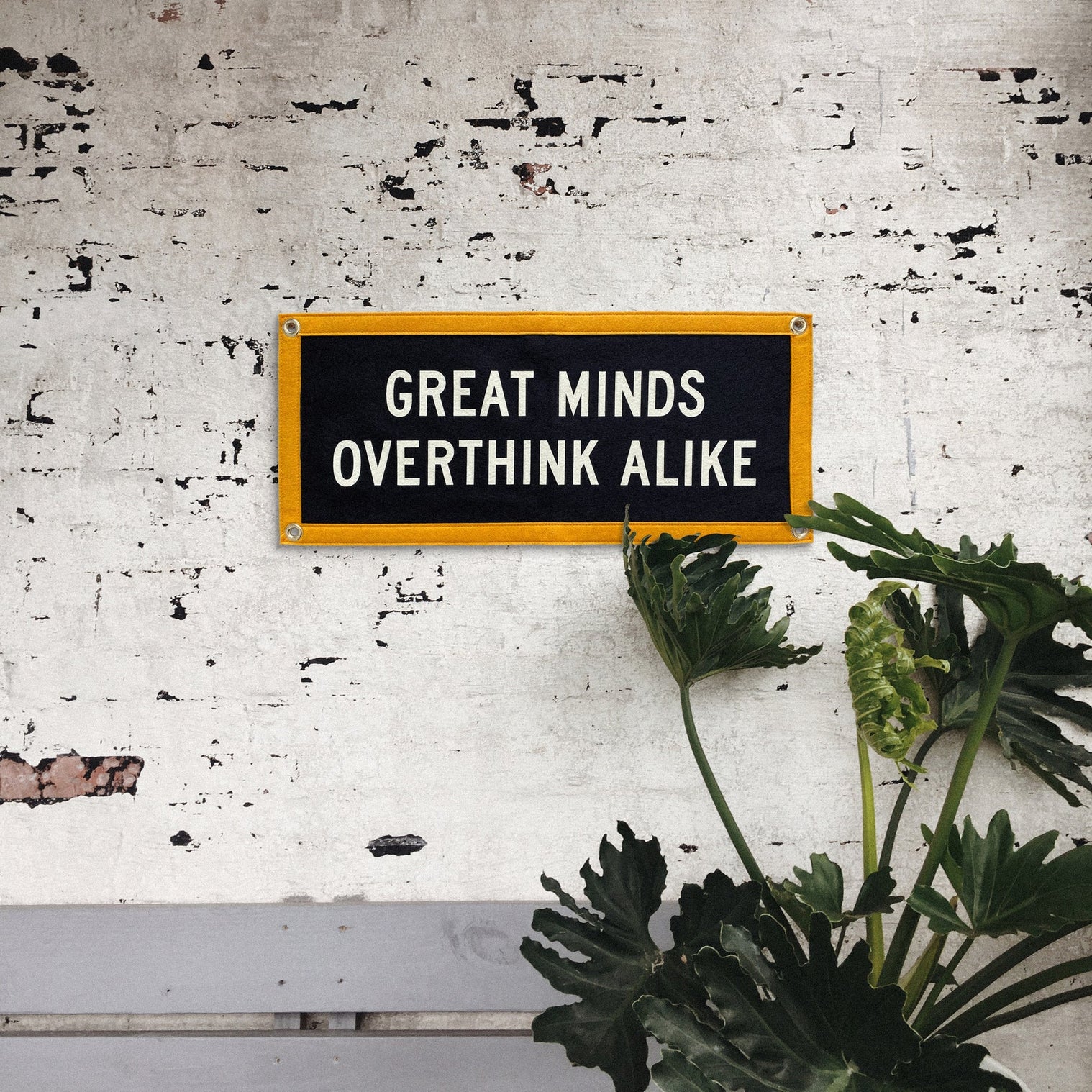 Great Minds Overthink Alike - Felt Flag - Holy Smokes x Oxford Pennant