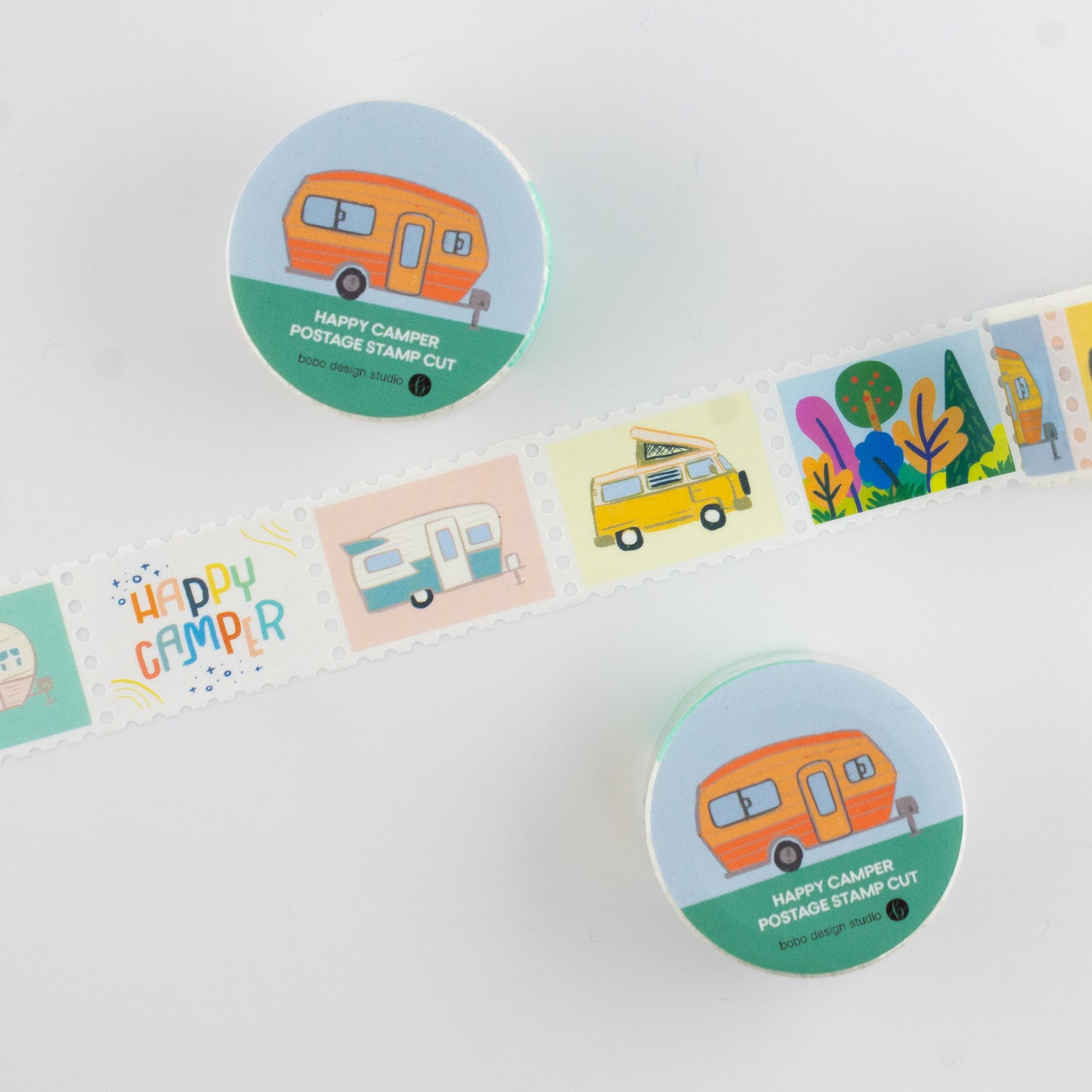 Happy Camper Postage Stamp Washi Tape