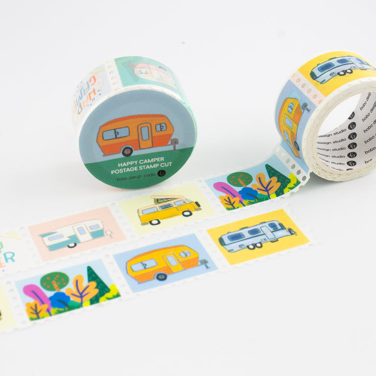 Happy Camper Postage Stamp Washi Tape