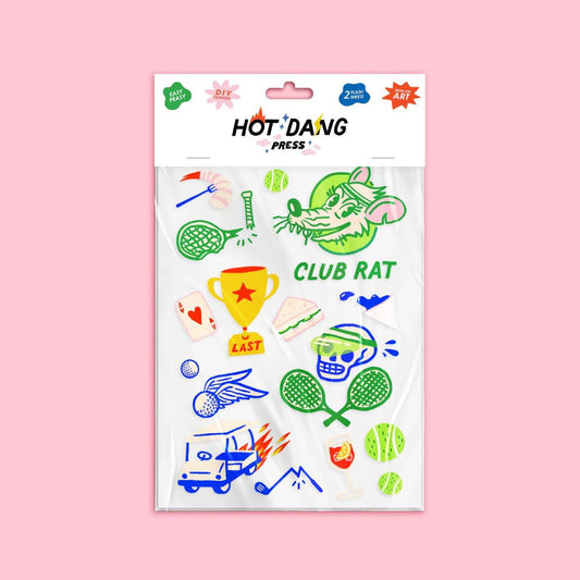 Country Club Rat Iron-On Art - Hot Dang Press