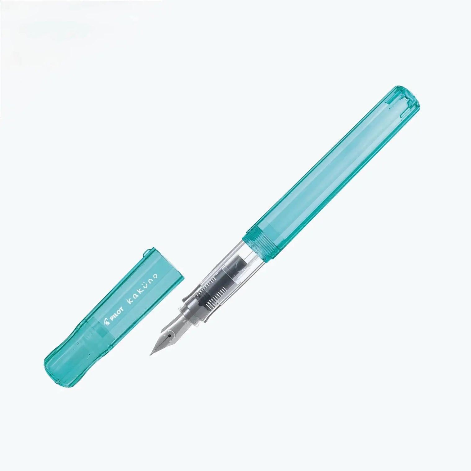KAKUNO Fountain Pen Fine Nib- Teal Clear