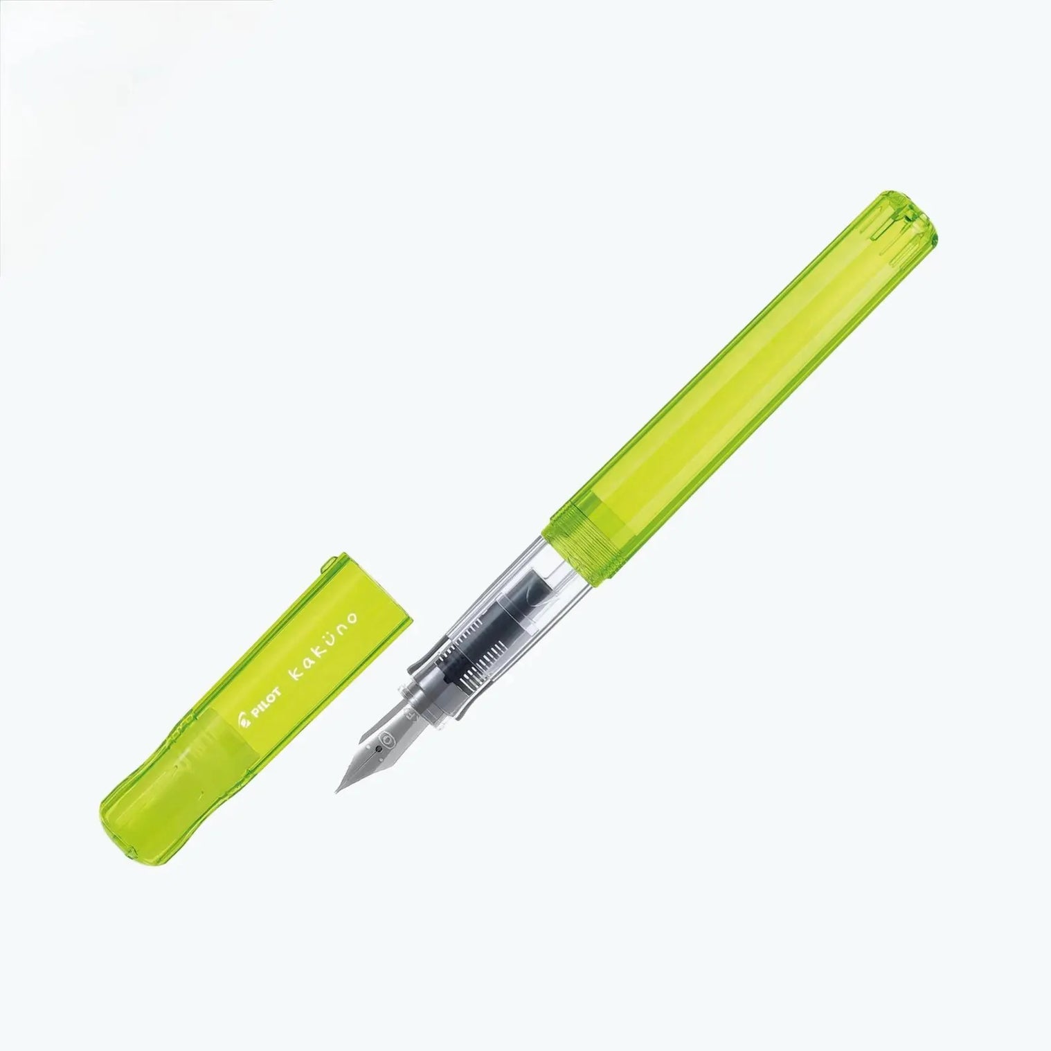 KAKUNO Fountain Pen Fine Nib- Neon Yellow Clear