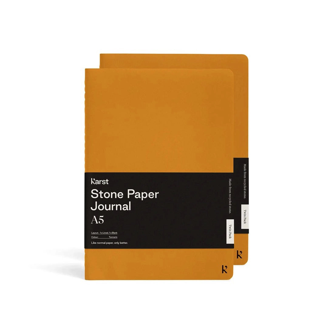 A5 Softcover Stone Paper Daily Journal Twin Pack