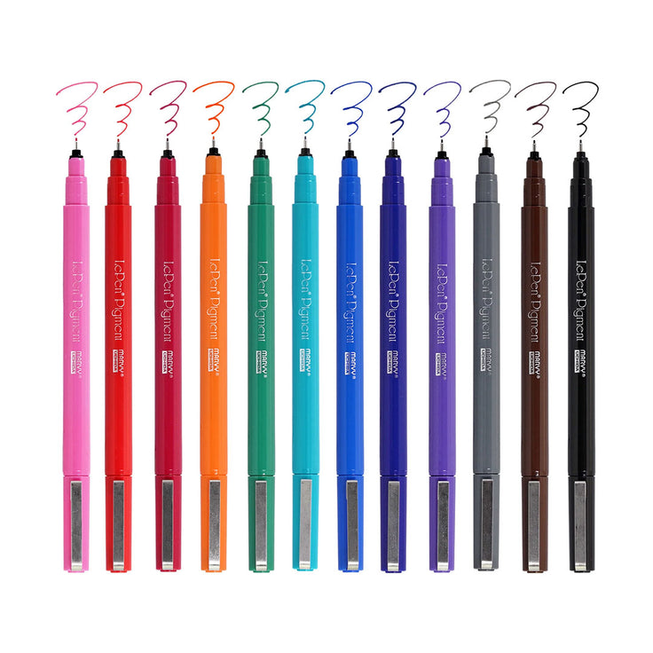 a photo of all the pens with a little swatch of the different colors