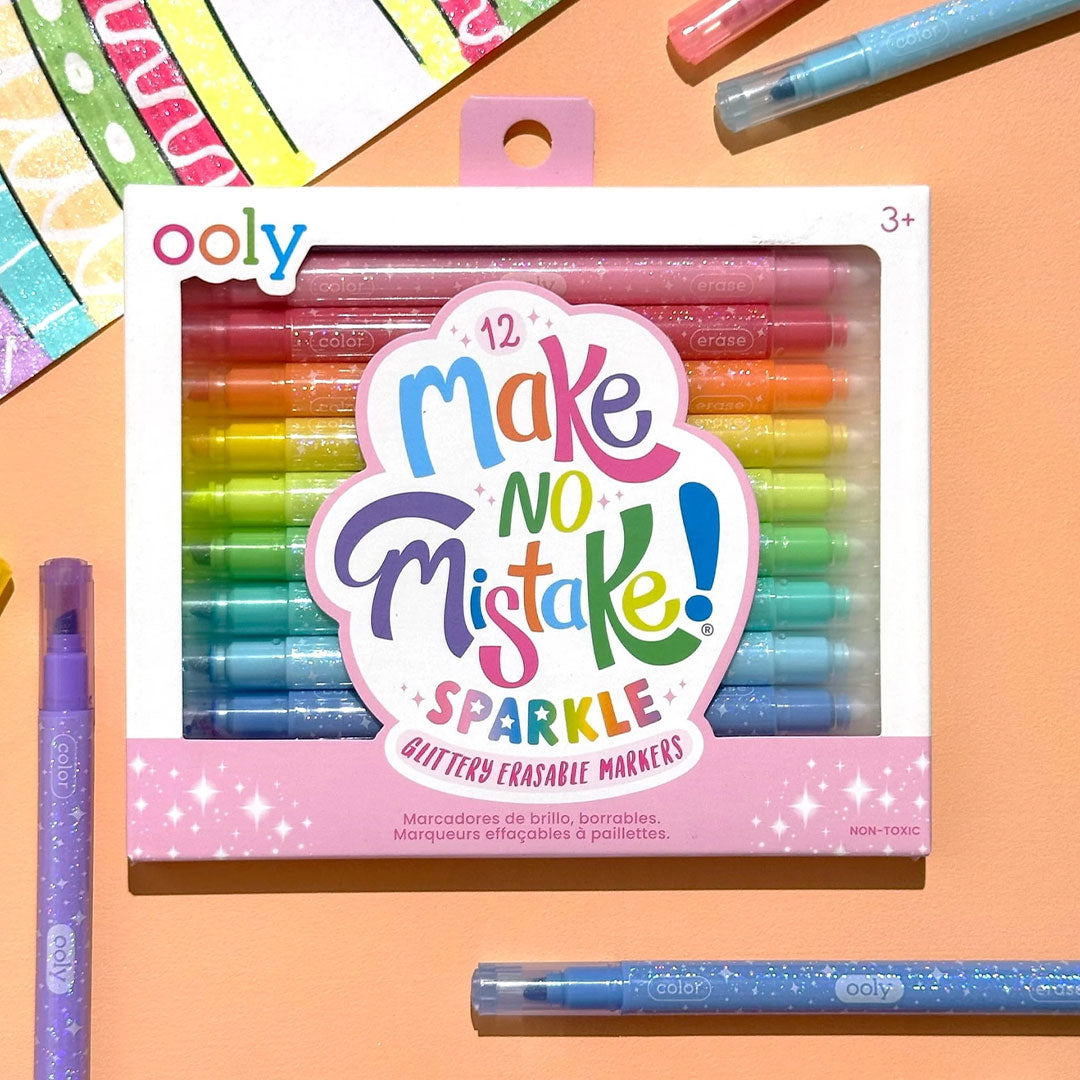 Make No Mistake Glittery Erasable Markers - OOLY