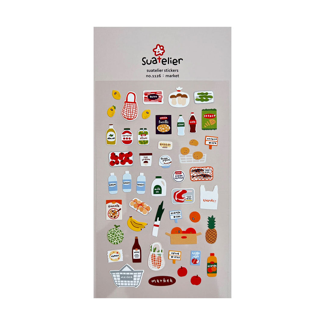 Grocery Market Sticker Sheet