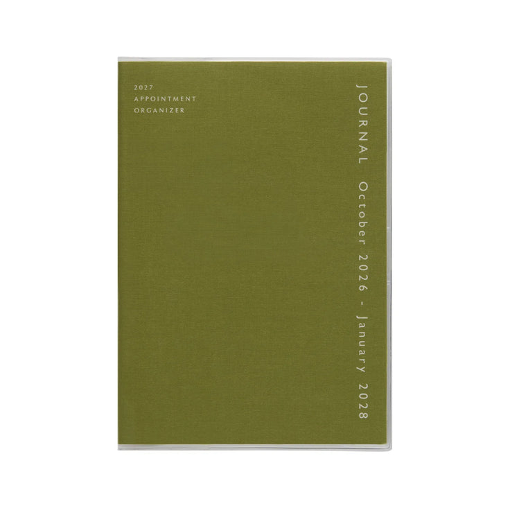 2027 Monthly Planner Coton A5 - Green