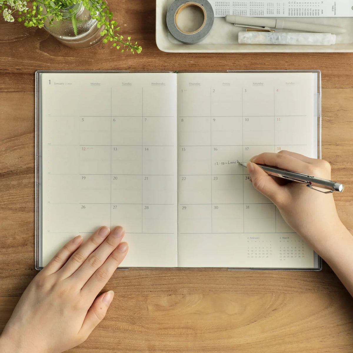 2027 Monthly Planner Coton A5 - Blue