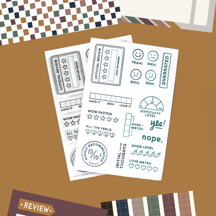 Official Review Clear Rubber Stamp Set - 4x6