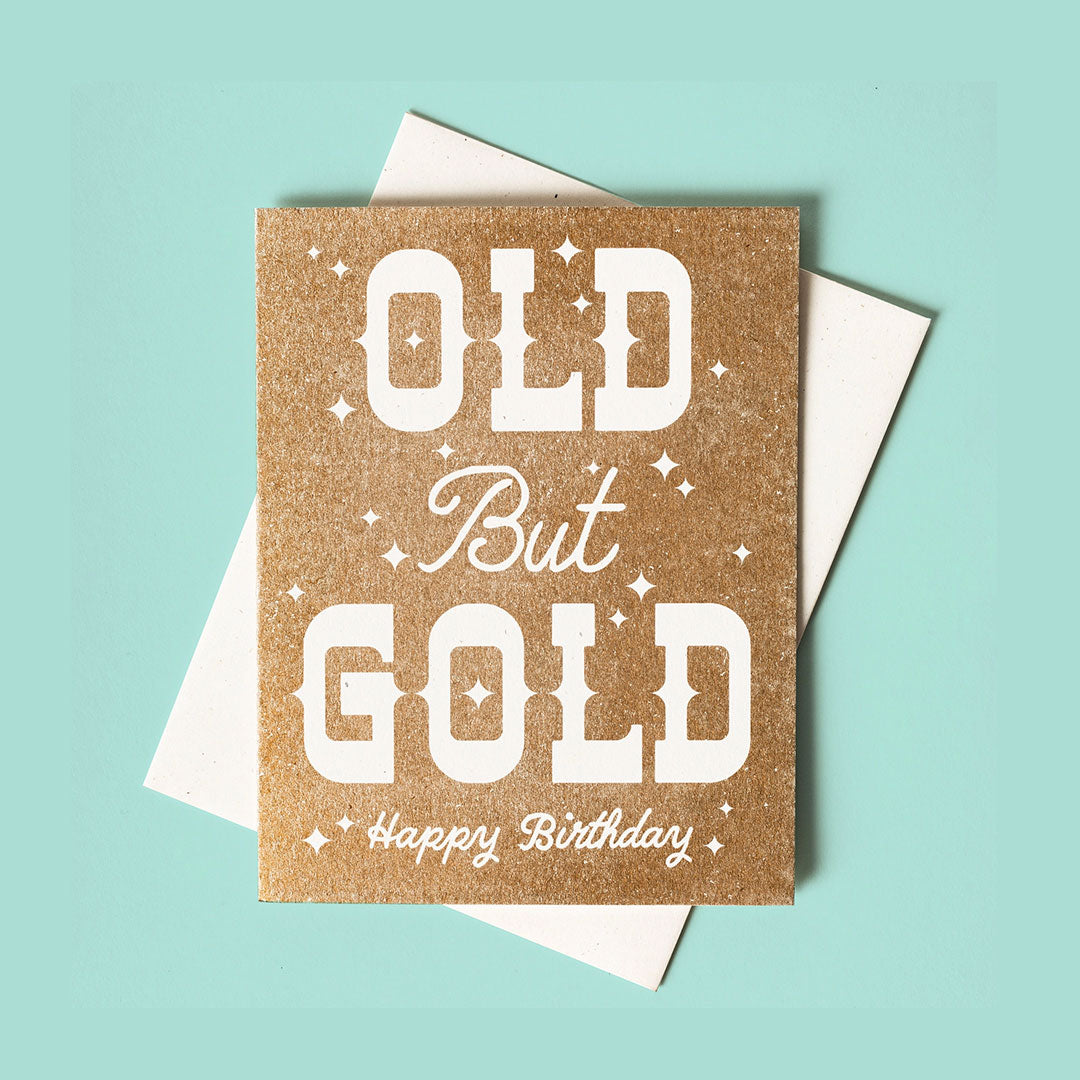 Old But Gold - Risograph Birthday Card