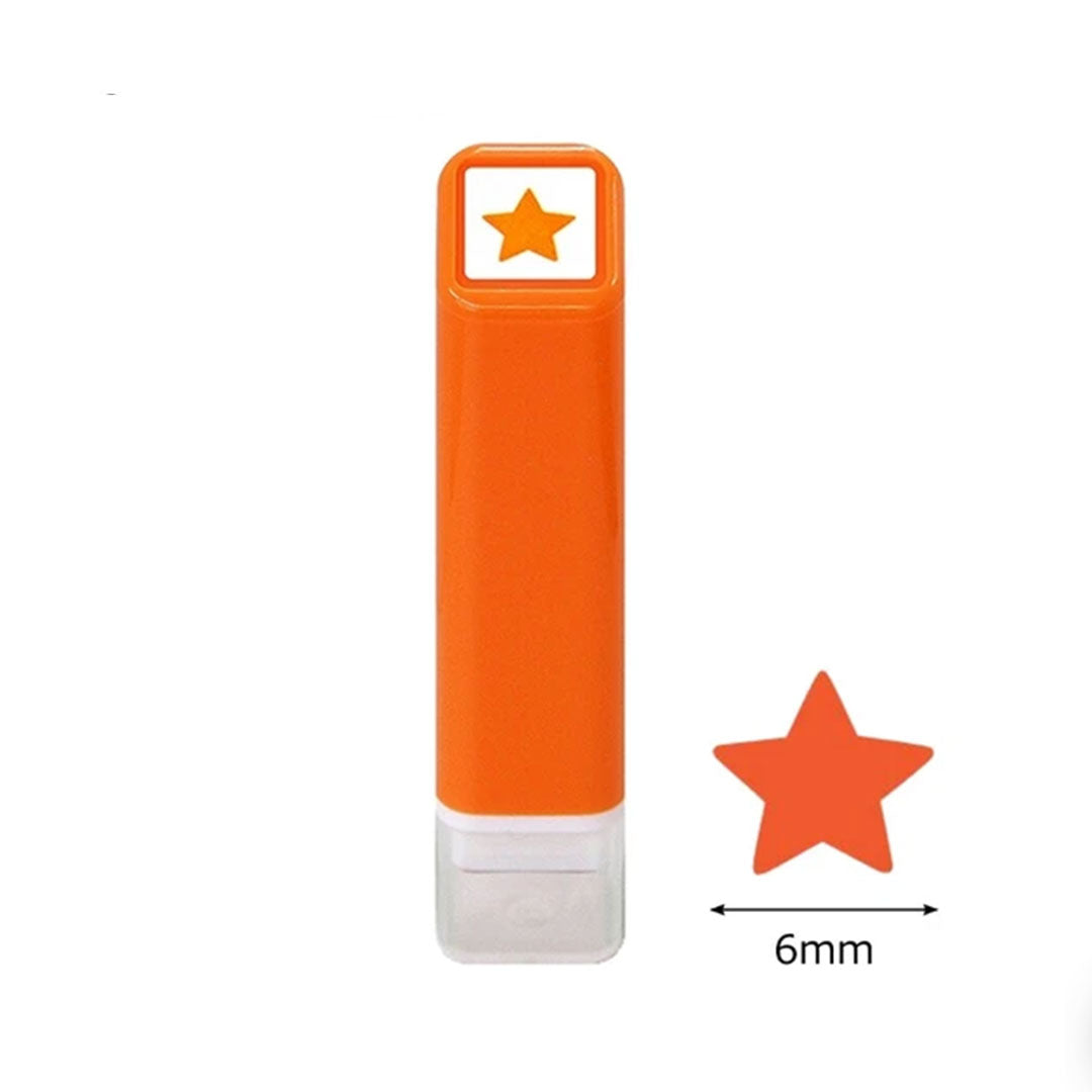 Orange Star Mini Self Inking Stamp