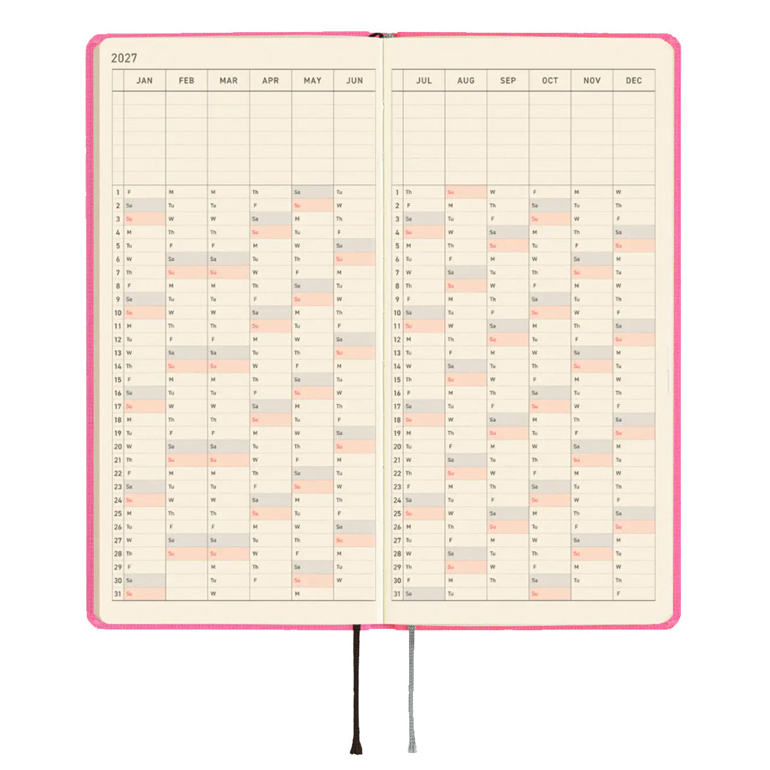 Hobonichi Techo 2027 Weeks MEGA Colors: Pink Sapphire