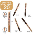 Pintar Skin Tone Color 20 Pack Paint Pens Acrylic Paint Pen Set with Extra Fine 0.7mm Tip