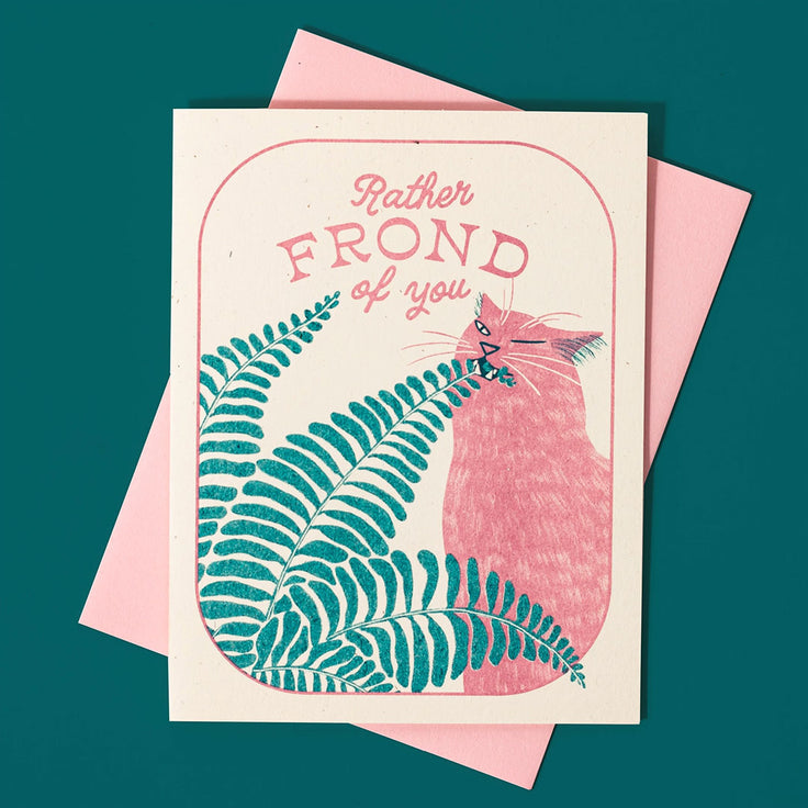 Rather Frond of You- Risograph Card