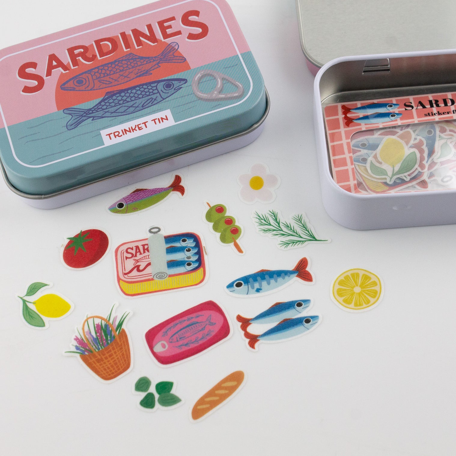 Sardine Washi Flake and Trinket Tin