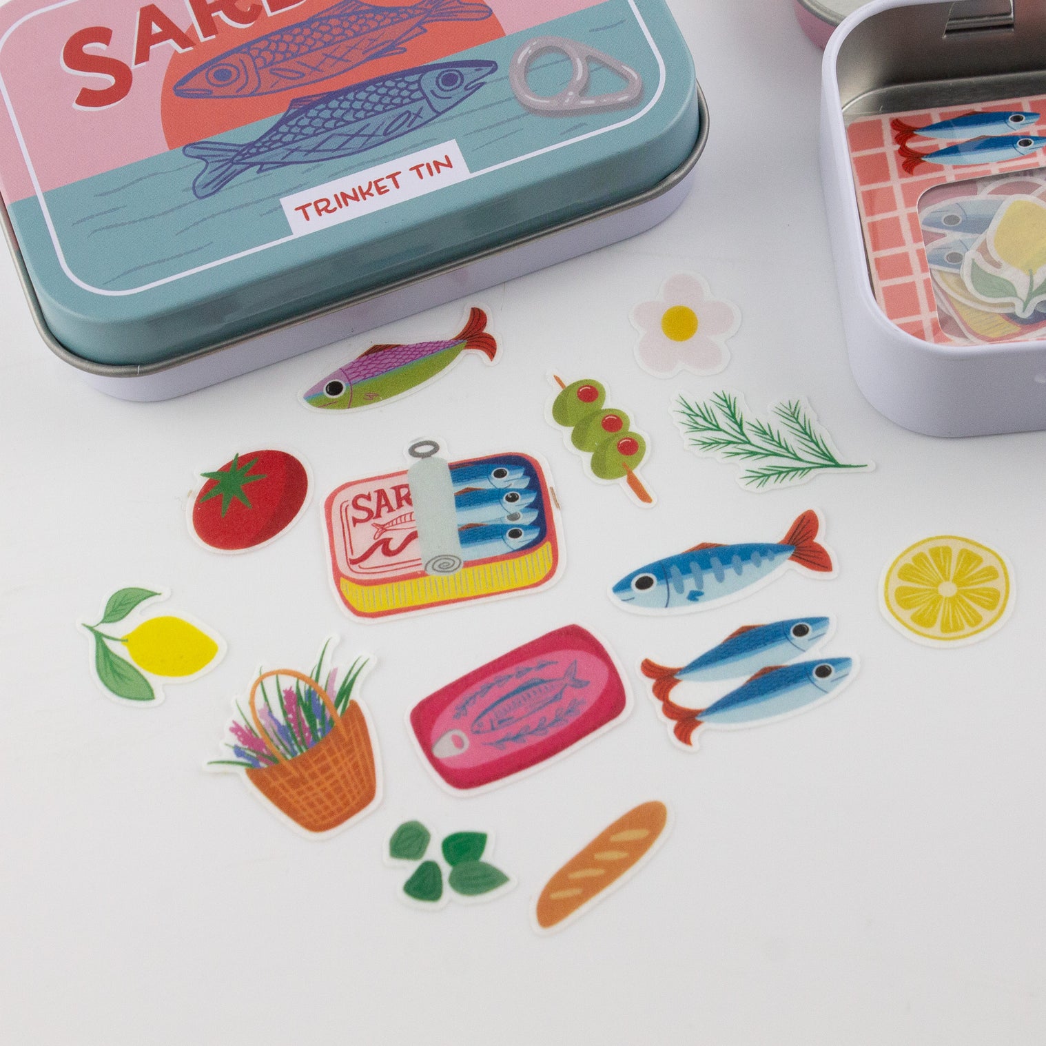 Sardine Washi Flake and Trinket Tin