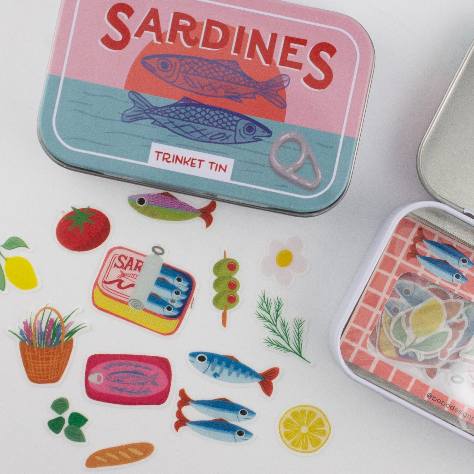 Sardine Washi Flake and Trinket Tin