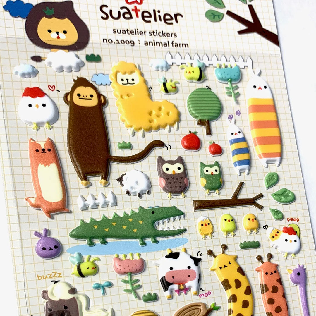 Animal Farm Puffy Sticker Sheet