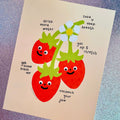 Self Care Strawberries Print
