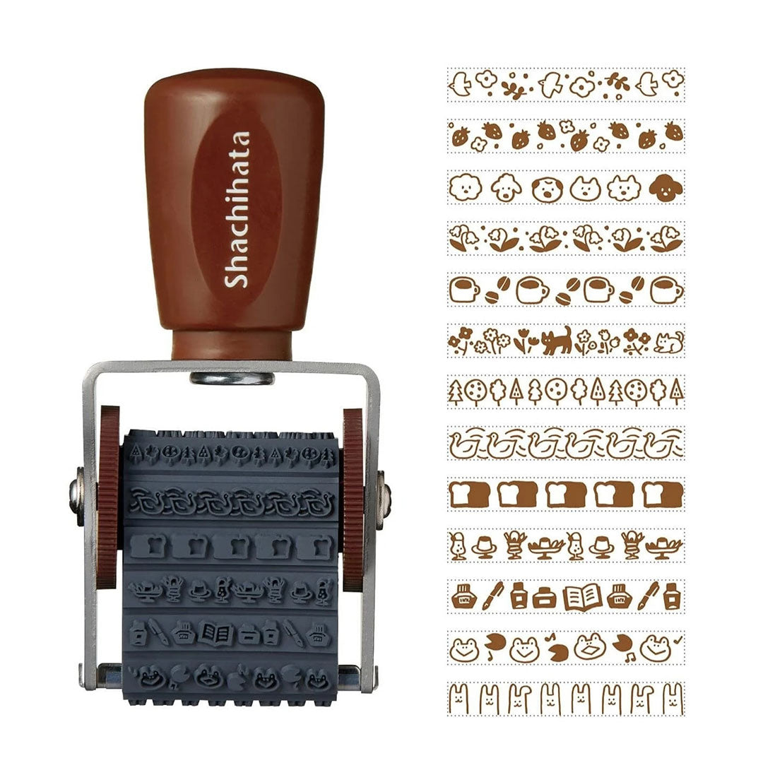 Shachihata Rotating Stamp-Dove and Plants