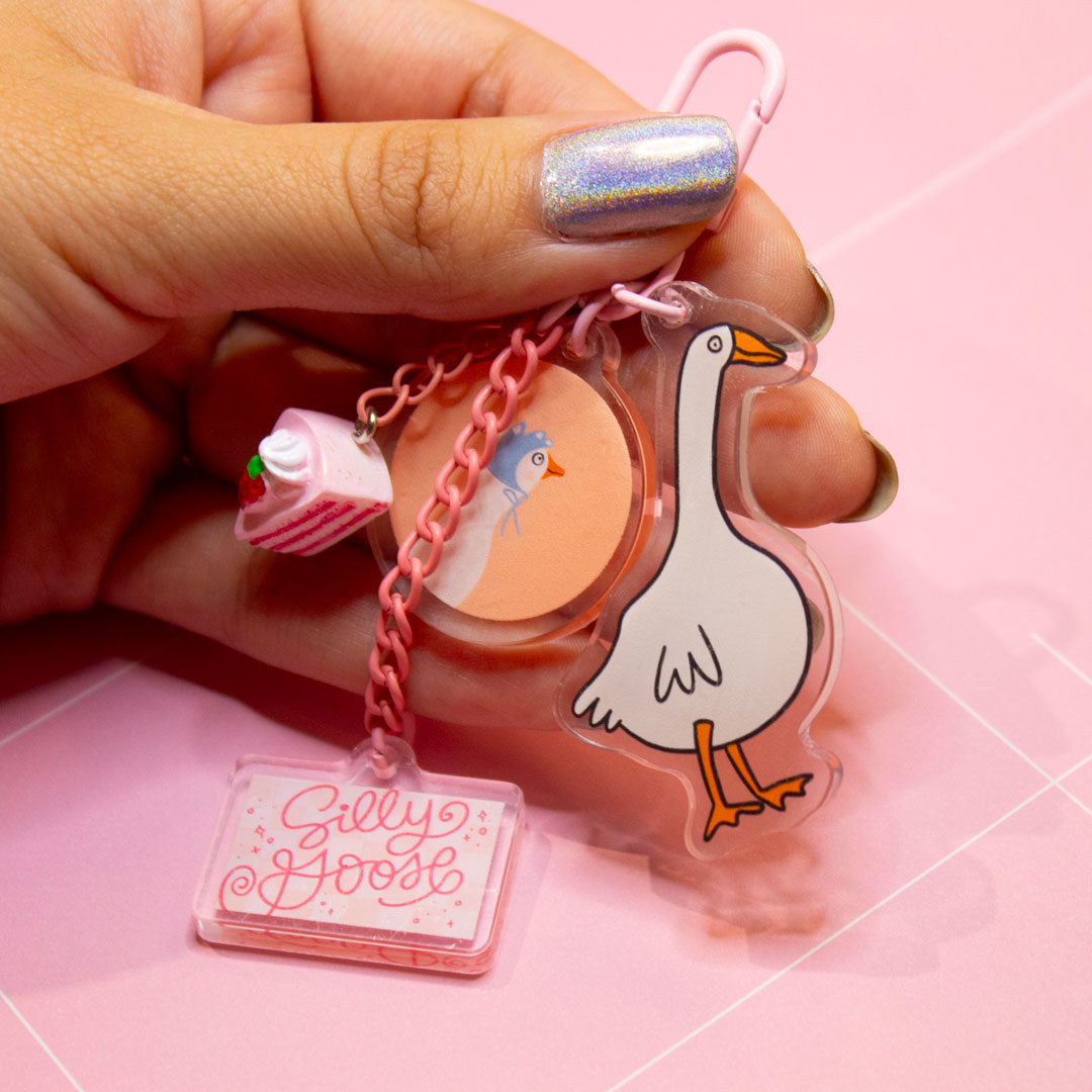 Silly Goose- Trinket Charm Keychain