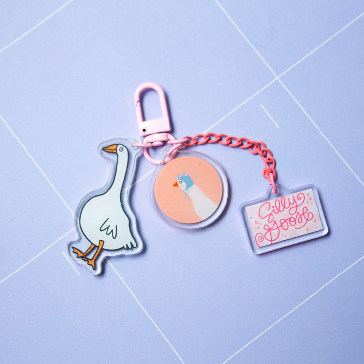 Silly Goose- Trinket Charm Keychain