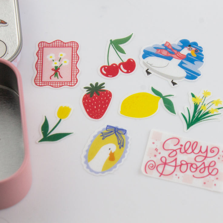 Silly Goose Washi Flake and Trinket Tin