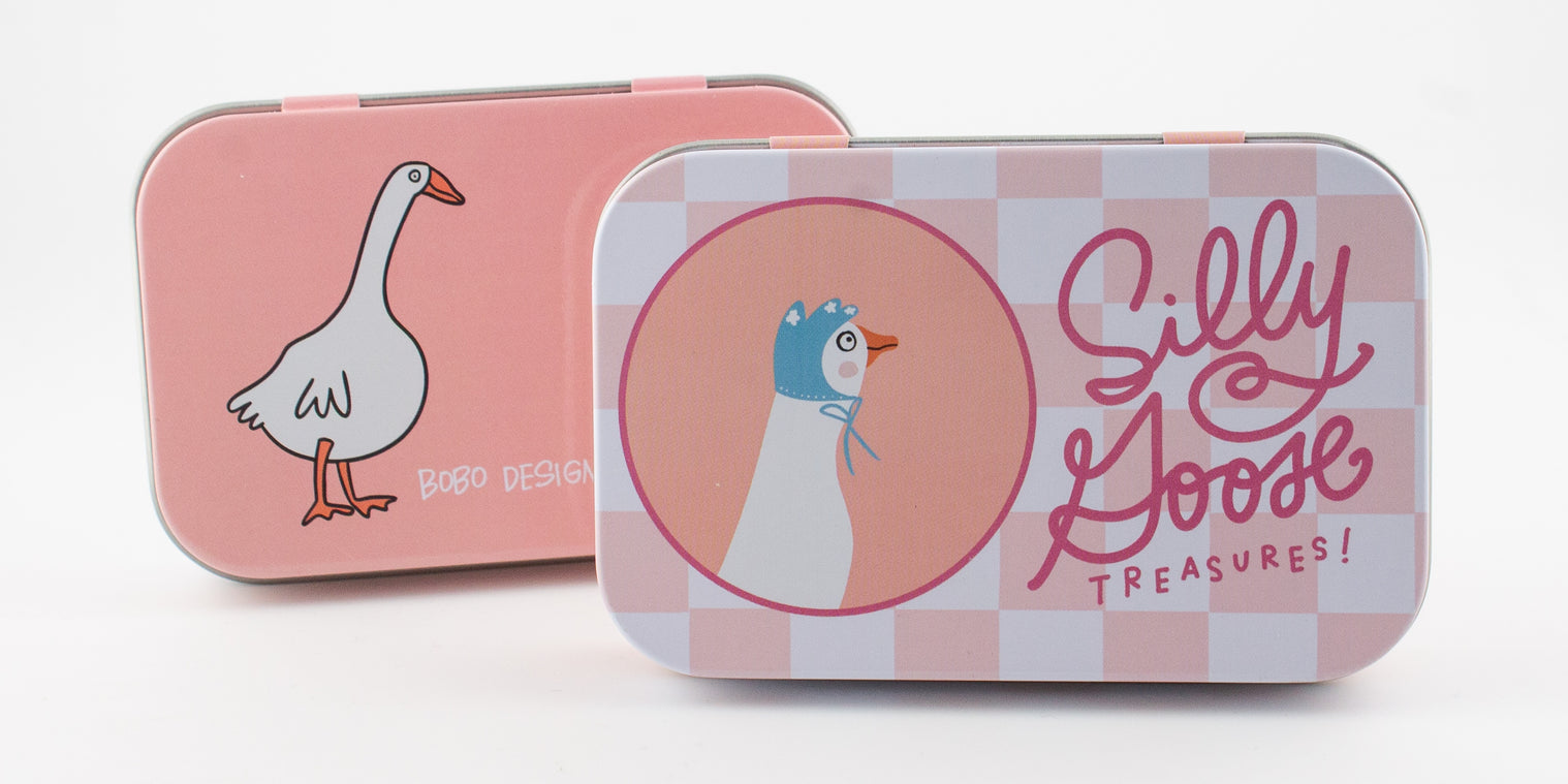 Silly Goose Washi Flake and Trinket Tin