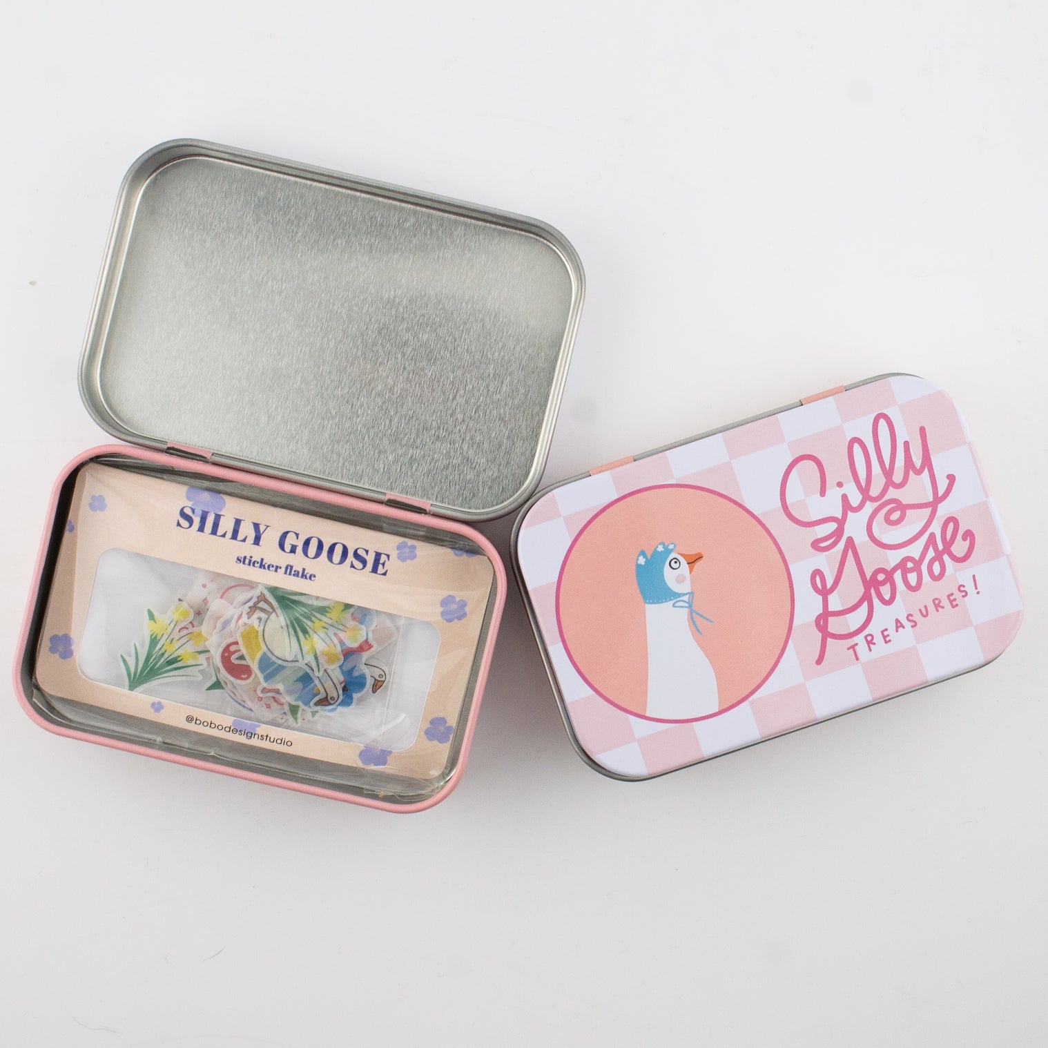 Silly Goose Washi Flake and Trinket Tin
