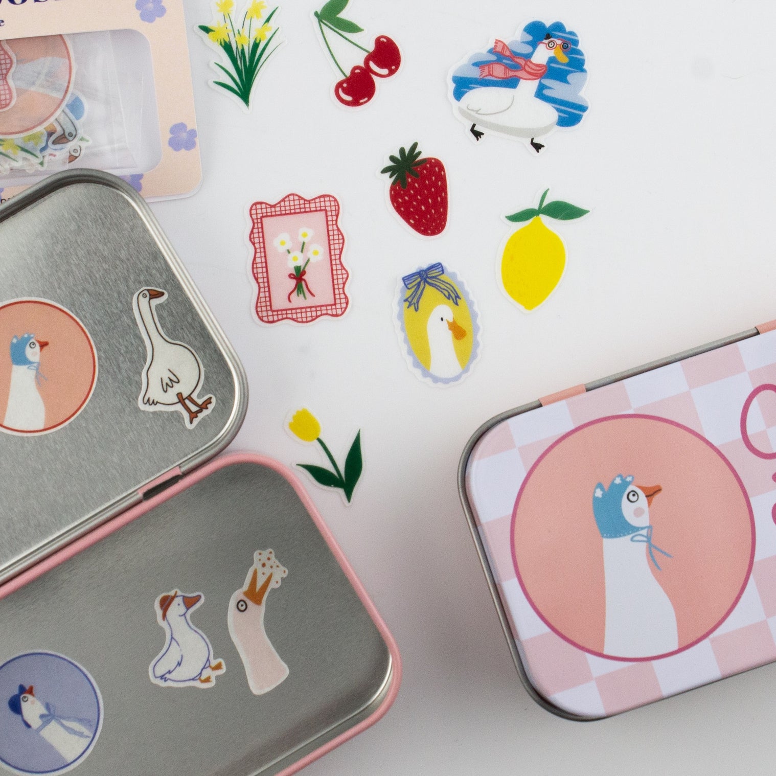 Silly Goose Washi Flake and Trinket Tin