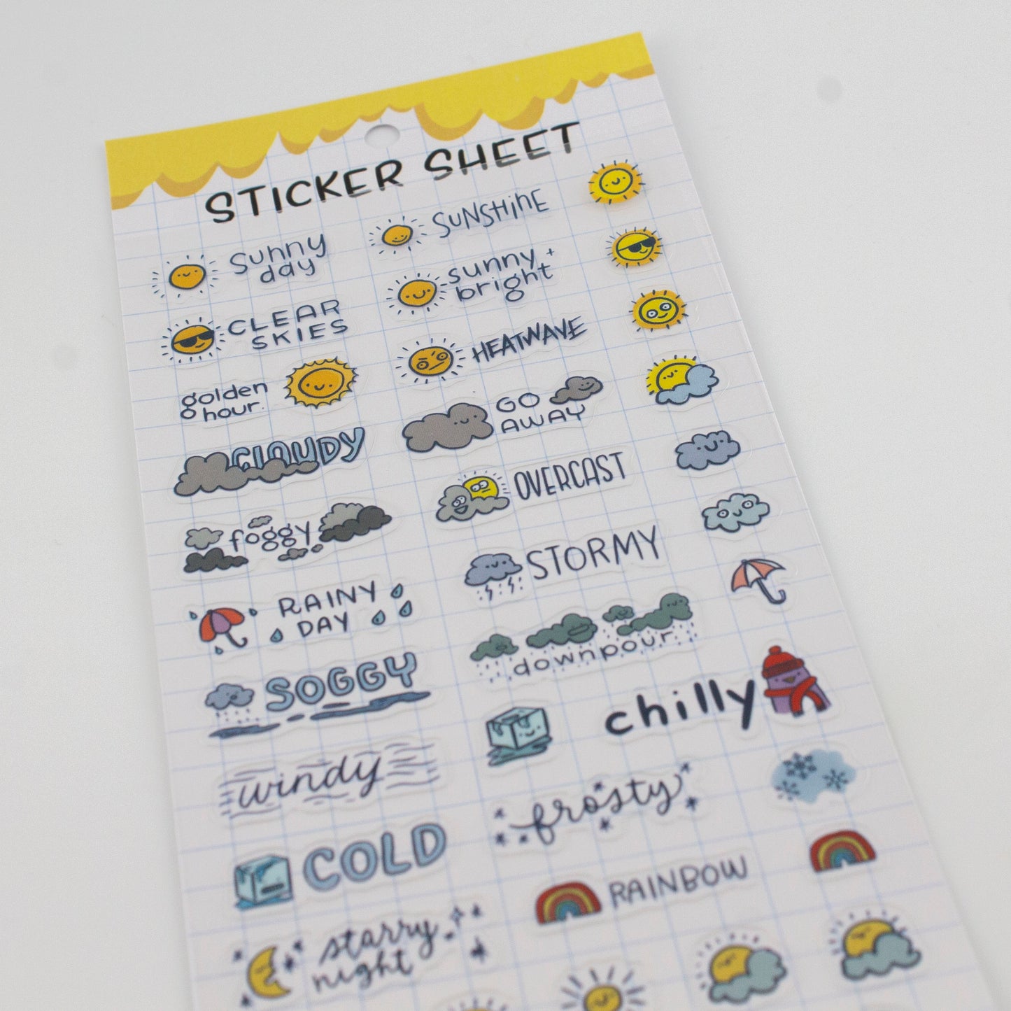 Skies 01-Clear Planner Sticker Sheet
