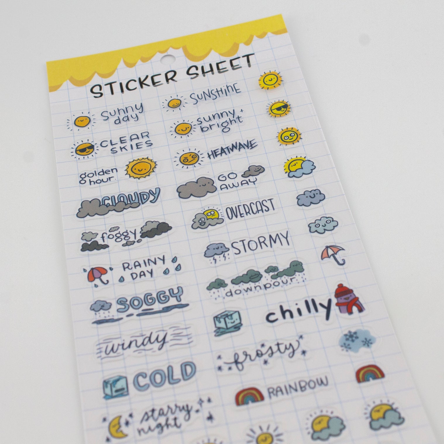 Skies 01-Clear Planner Sticker Sheet