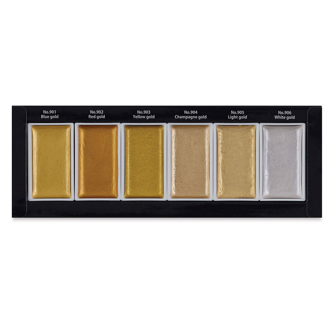 Kuretake Gansai Tambi Metallic Watercolor Set - 6- Starry Colors