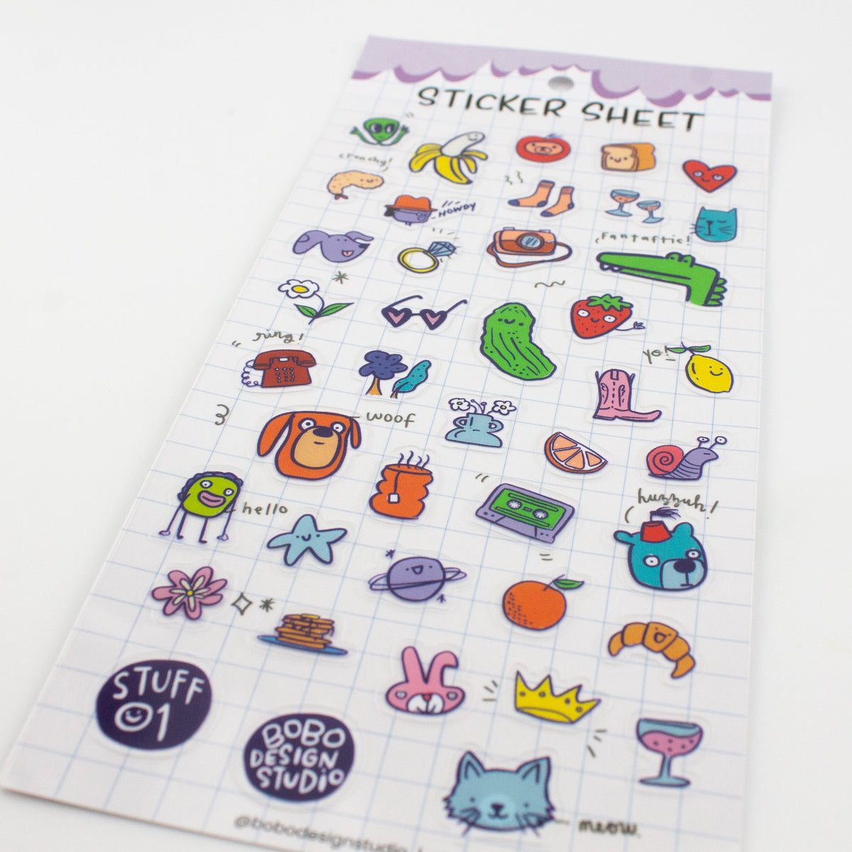 Stuff Back Sticker Stuff 01-Clear Planner Sticker Sheet – bobo design studio