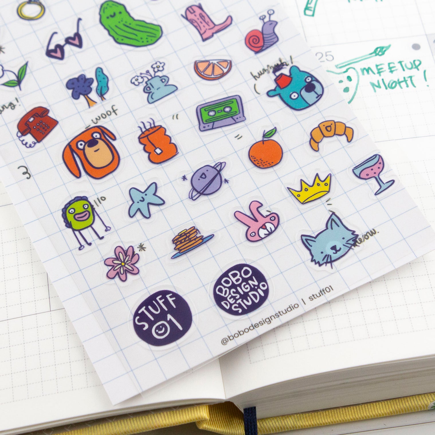 Stuff 01-Clear Planner Sticker Sheet