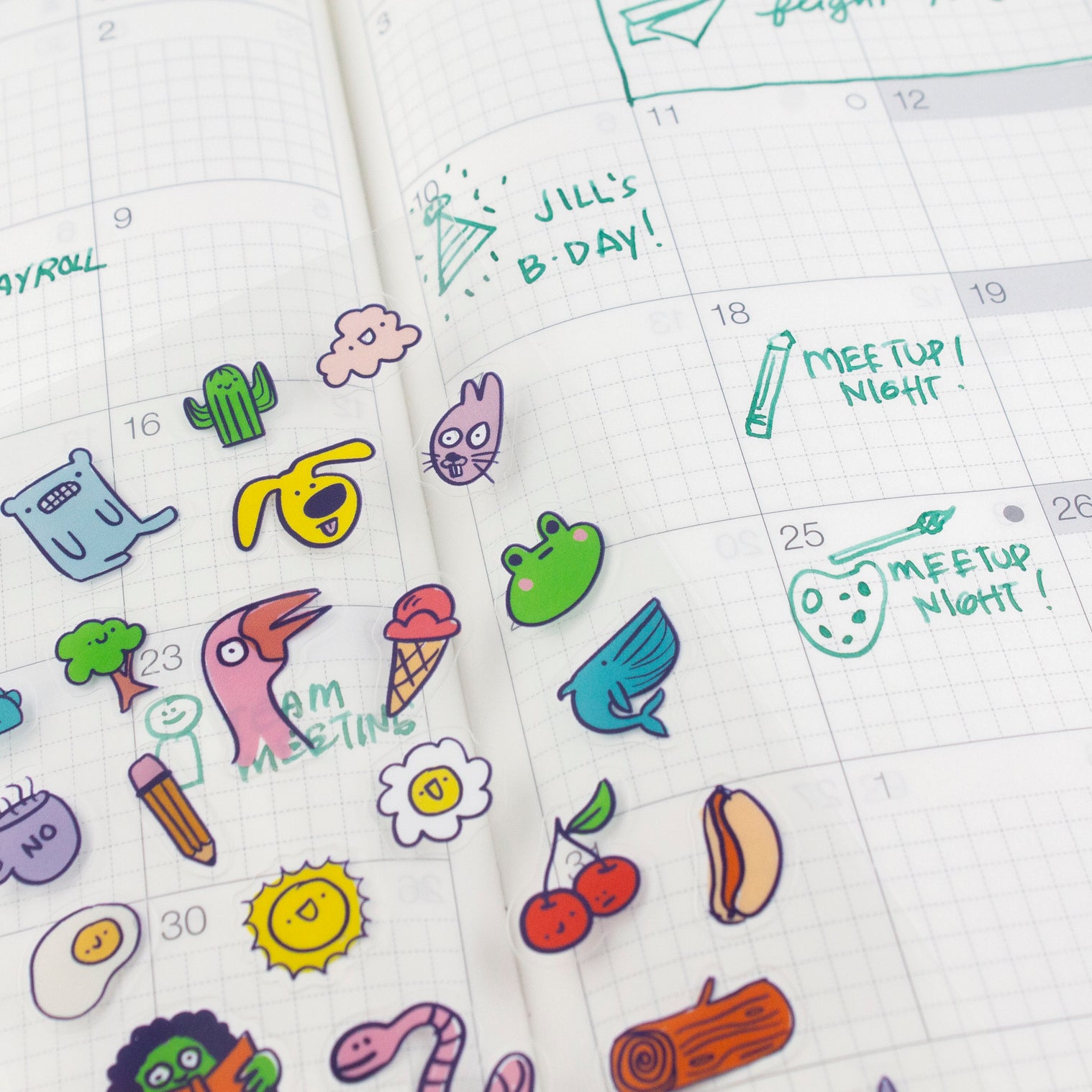 Stuff 02-Clear Planner Sticker Sheet