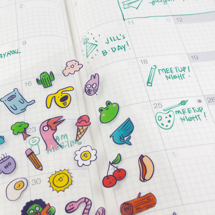 Stuff 02-Clear Planner Sticker Sheet
