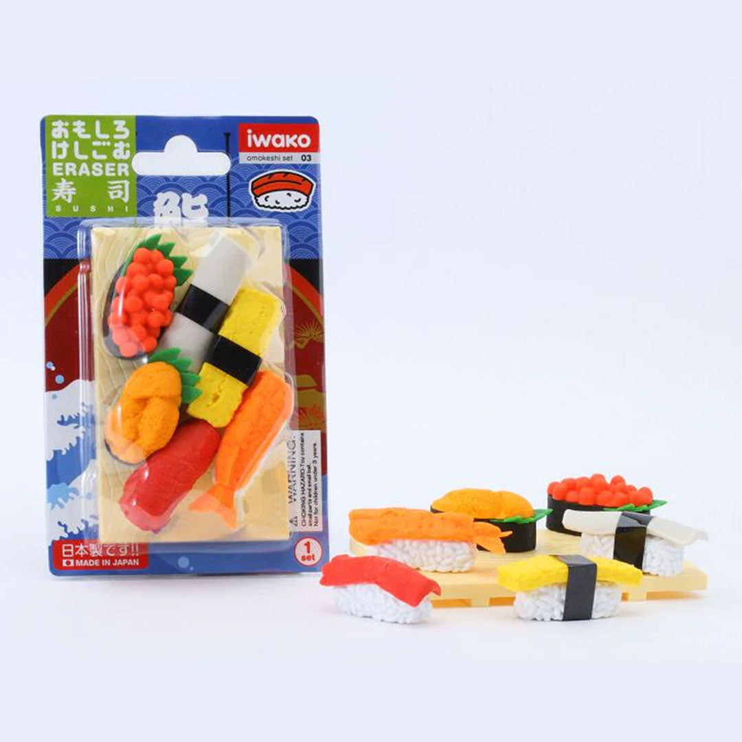 Sushi Eraser Card Set