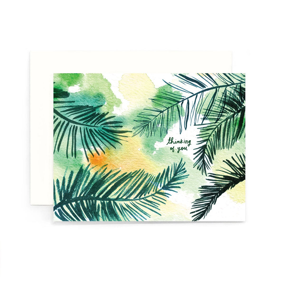 Thinking Of You Coconut Leaves Greeting Card