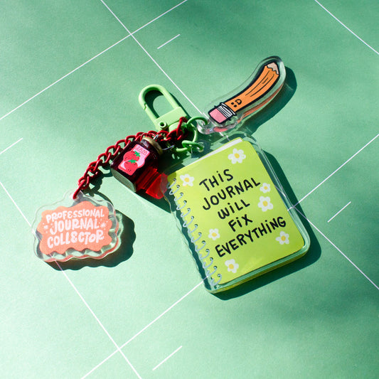 This Journal Will Fix Everything- Trinket Charm Keychain