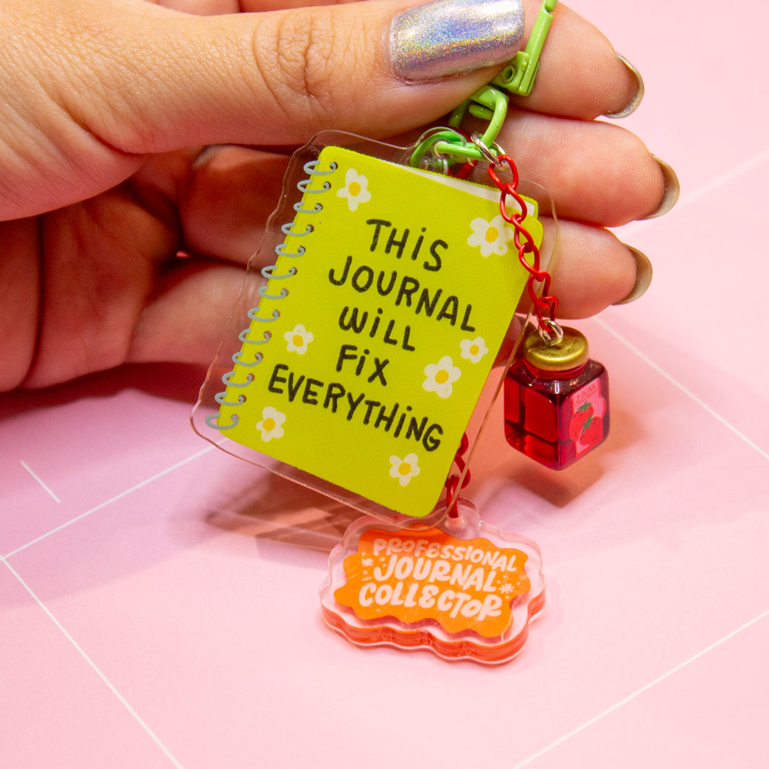 This Journal Will Fix Everything- Trinket Charm Keychain