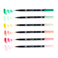 Just Peachy 6-Pack Dual Brush Pen