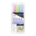 Pastel 6-Pack Dual Brush Pen