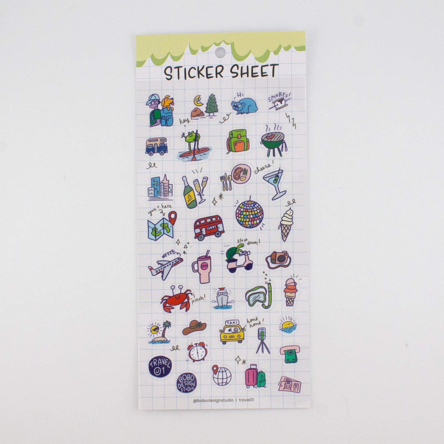 Travel 01-Clear Planner Sticker Sheet