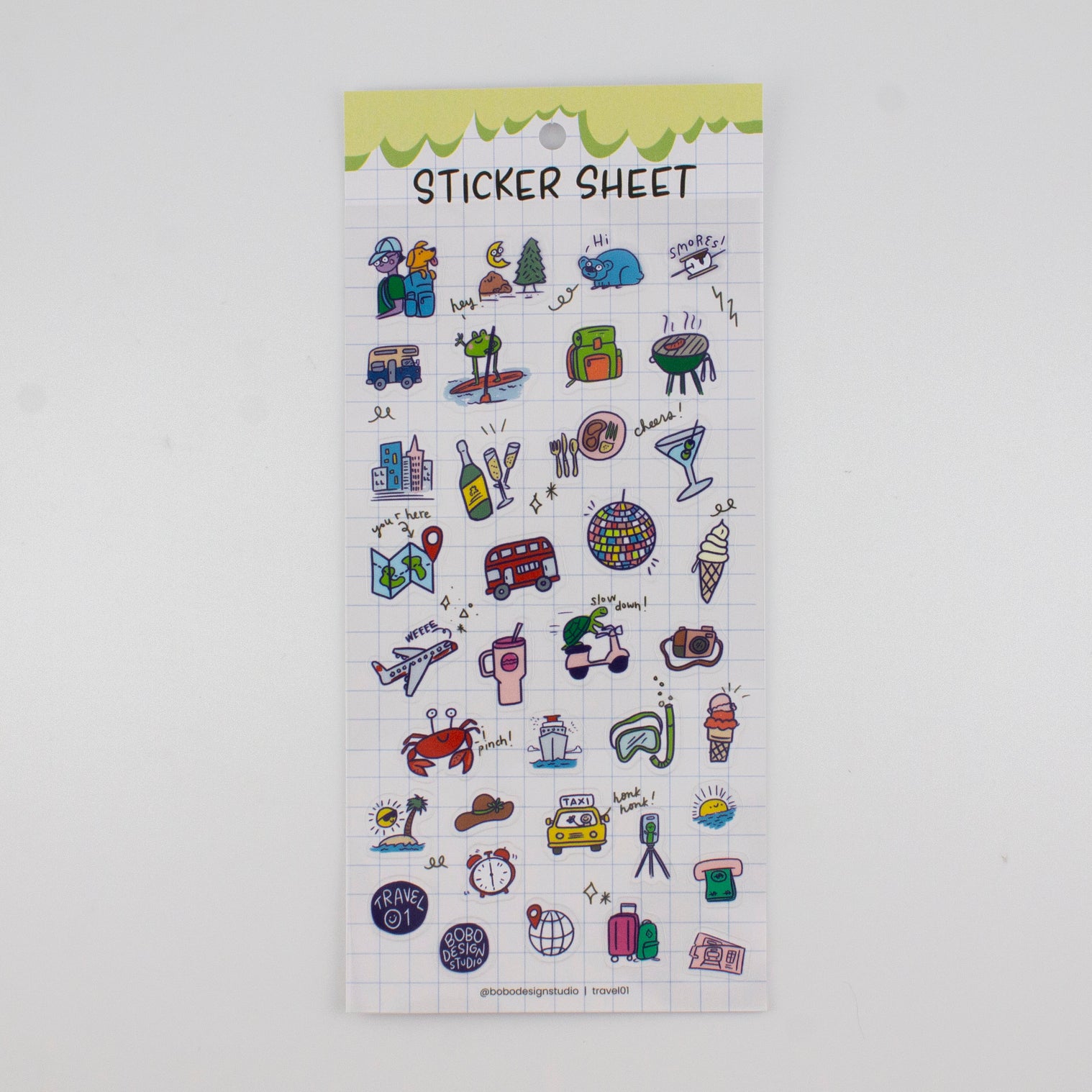 Travel 01-Clear Planner Sticker Sheet