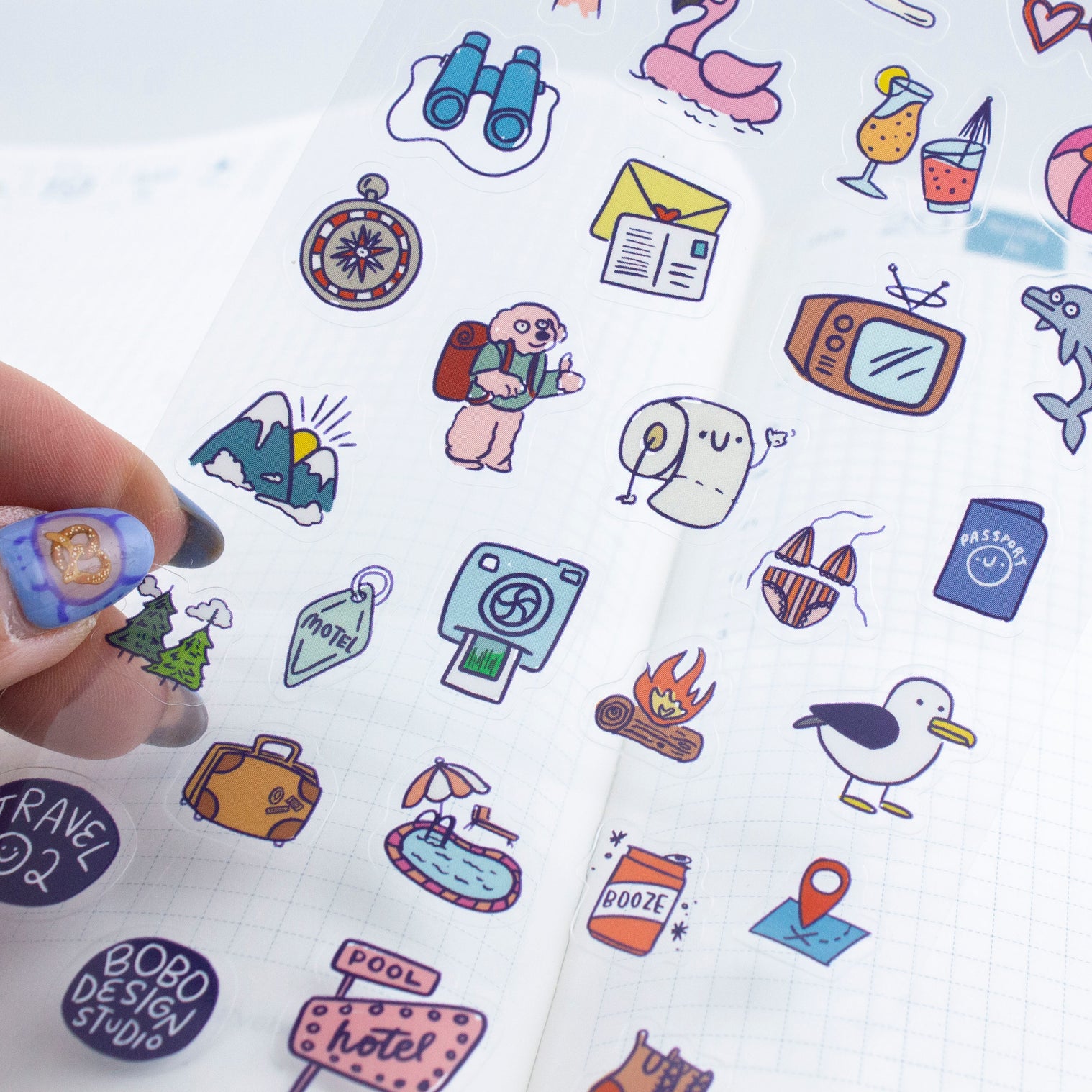 Travel 02-Clear Planner Sticker Sheet